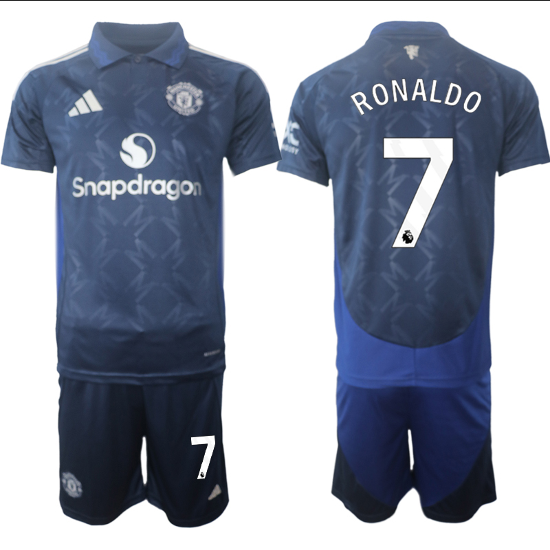 Men 2024-2025 Club Manchester United away blue #7 Soccer Jersey